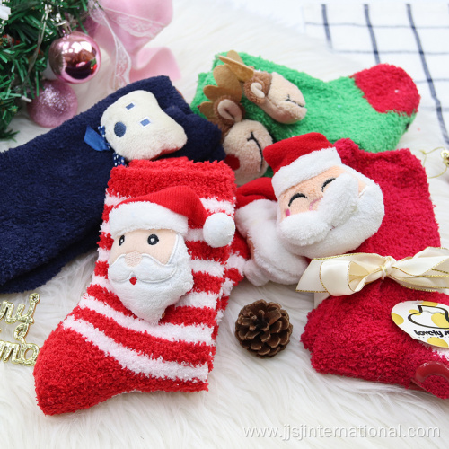 3D doll warm socks Christmas socks